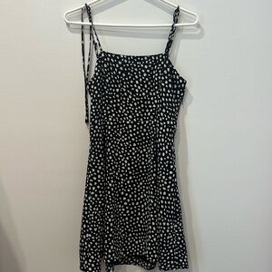 Black and white mini dress